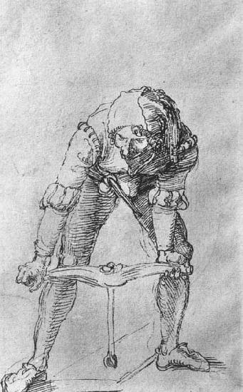 Albrecht Durer Study of a Man with a Drill Germany oil painting art